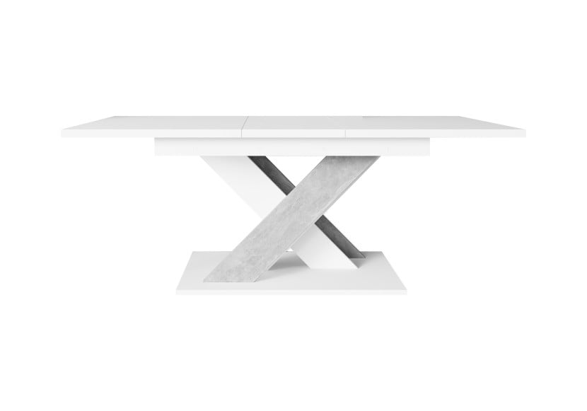 Stół do jadalni kuchni salonu rozkładany ONYX biały mat, dekor beton 259470
