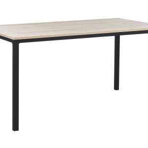 Stół do jadalni metal 150×90 jasne drewno 193942 Stół do jadalni metal 150×90 jasne drewno 193942