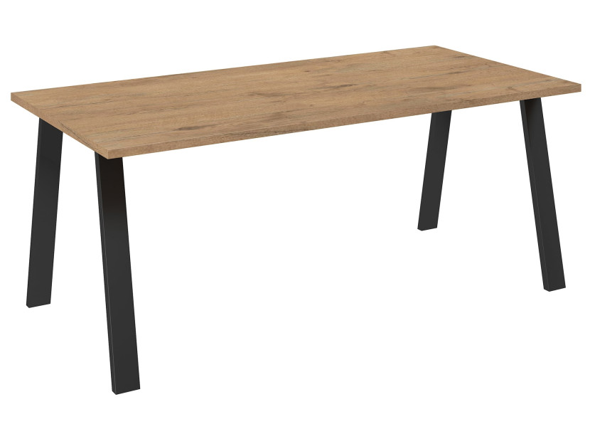 Stół do jadalni metalowe nogi Kleo 185x90 Dąb Lancelot 198845