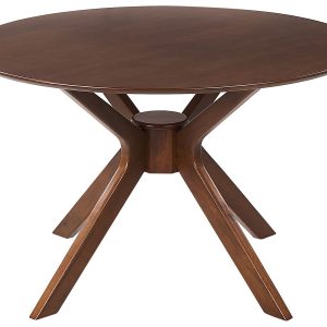 Stół do jadalni okrągły 120 cm ciemne drewno 300970 Stół do jadalni okrągły 120 cm ciemne drewno 300970