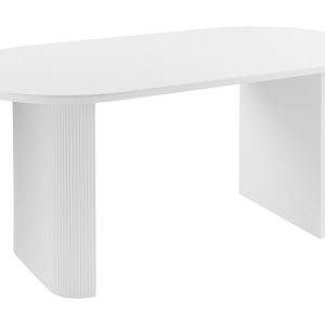 Stół do jadalni owalny 180 x 90 cm biały 652063 Stół do jadalni owalny 180 x 90 cm biały 652063