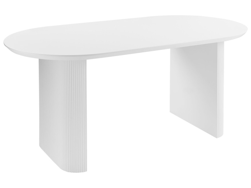 Stół do jadalni owalny 180 x 90 cm biały 652063
