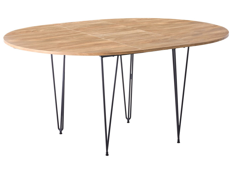 Stół do jadalni rozkładany 120/160 x 120 cm MDF metalowe nogi brązowy 825613