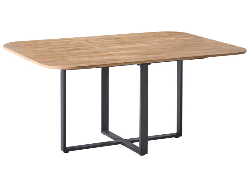 Stół do jadalni rozkładany MDF 120/160 x 120 cm brązowy 870380
