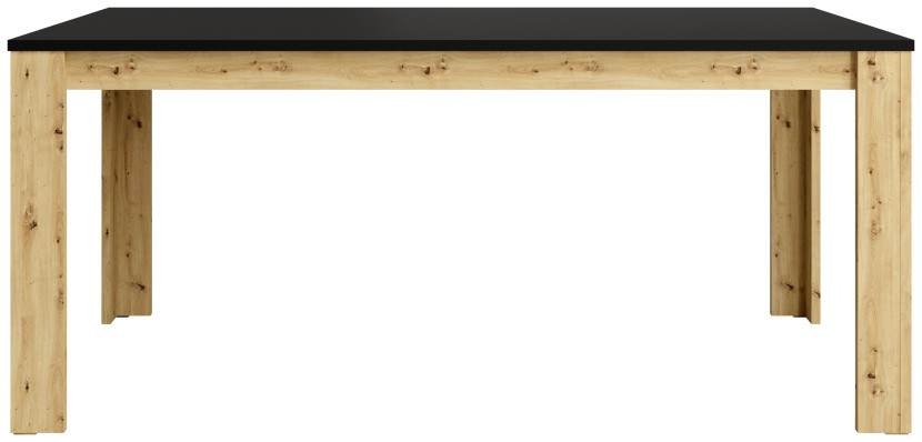 Stół do jadalni RUSTICA 180 cm dąb artisan czarny blat 764552
