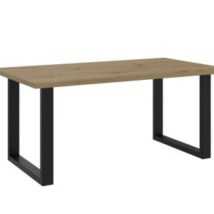 Stół do jadalni z metalowymi nogami w kształcie U BROOKY dekor dębu artisan 253096 Stół do jadalni z metalowymi nogami w kształcie U BROOKY dekor dębu artisan 253096