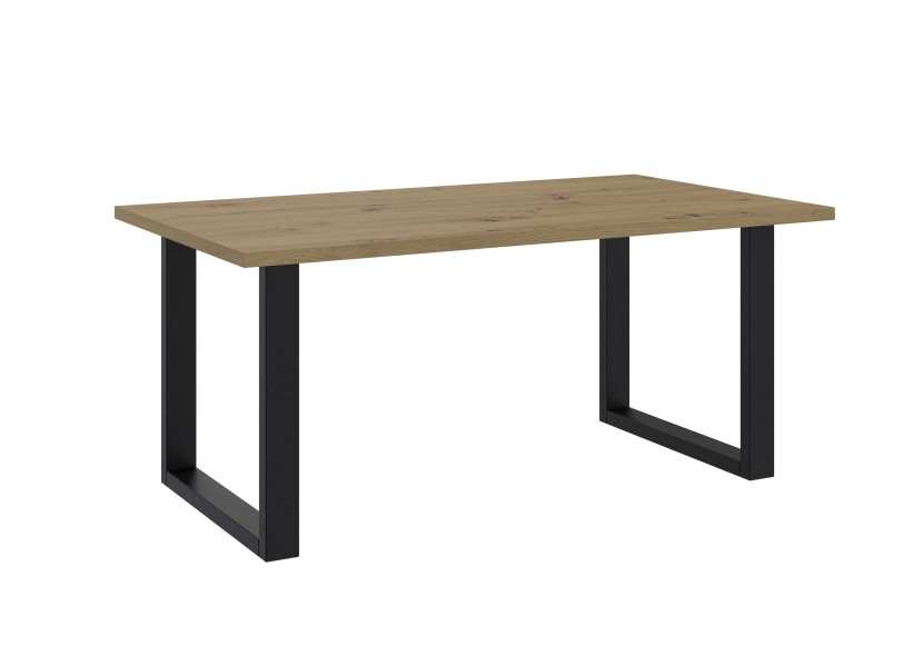 Stół do jadalni z metalowymi nogami w kształcie U BROOKY dekor dębu artisan 253096