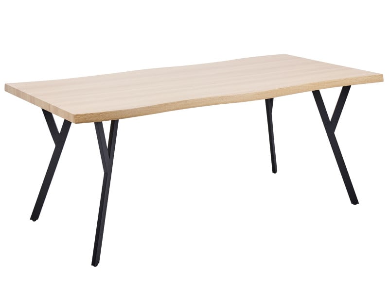 Stół do kuchni jadalni 180 x 90 cm MDF jasne drewno 177385