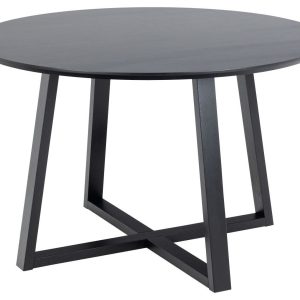 STÓŁ DREWNAINY Malika 120cm czarny OKRĄGŁY pokryty fornirem 299530