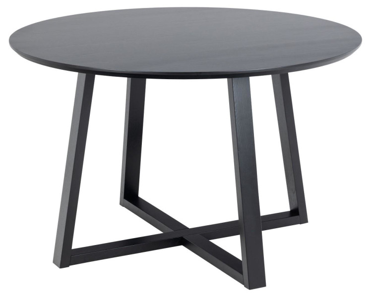 STÓŁ DREWNAINY Malika 120cm czarny OKRĄGŁY pokryty fornirem 299530