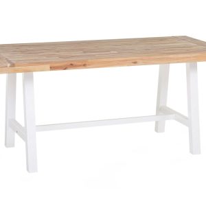 Stół drewniany blat 170×80 cm biały 66019 Stół drewniany blat 170×80 cm biały 66019