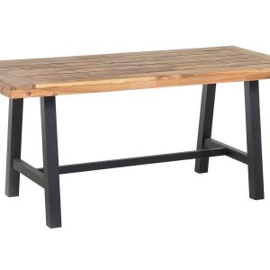Stół drewniany blat 170×80 cm czarny 65965 Stół drewniany blat 170×80 cm czarny 65965