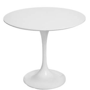 Stół Fiber 90 inspirowany Tulip Table MDF biały okrągły 70995 Stół Fiber 90 inspirowany Tulip Table MDF biały okrągły 70995