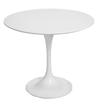 Stół Fiber 90 inspirowany Tulip Table MDF biały okrągły 70995