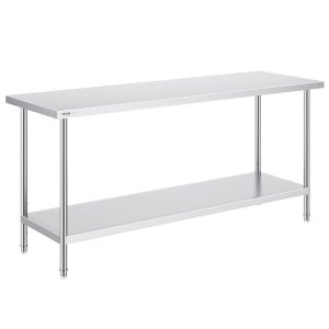 Stół gastronomiczny nierdzewny 60x183cm z półką wolnostojący do restauracji 944440