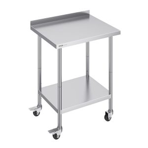 Stół gastronomiczny nierdzewny 60x76cm na kółkach mobilny blat do baru 944470
