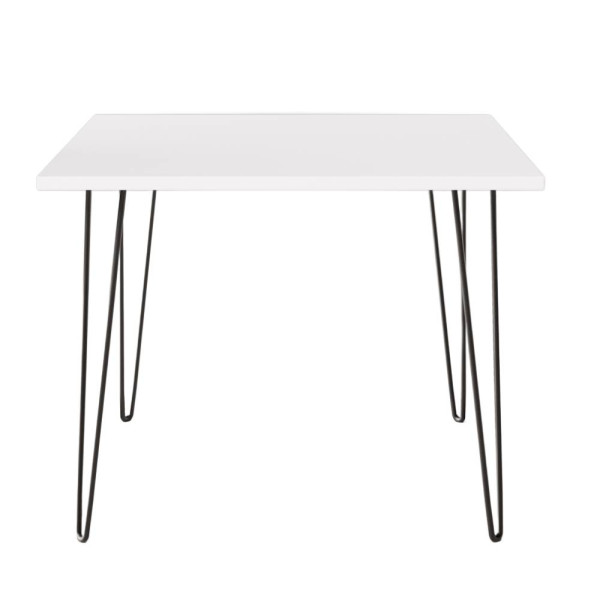 Stół HAIRPIN 90 x 90 cm do kuchni, salonu, jadalni Biały 1062659