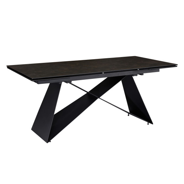 Stół Jadalniany 180-260 cm Rozkładany Ceramika Szkło Metalowy 710764