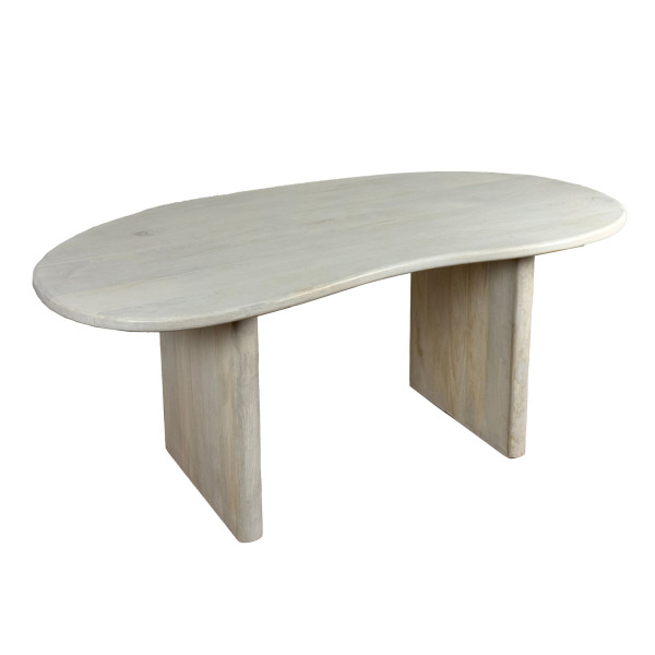 Stół Jadalniany 180 cm Mango Lite Drewno Biały Duży Stół Drewniany 771399
