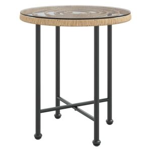 Stół jadalniany, Ø50 cm, szkło hartowane i stal 630576