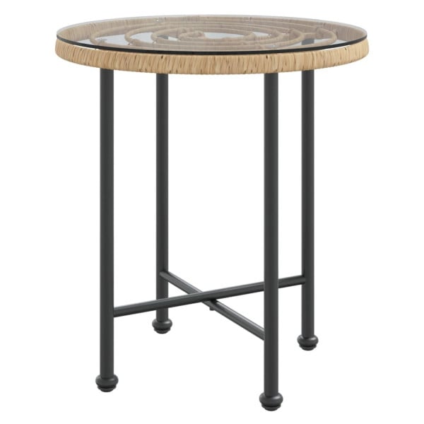 Stół jadalniany, Ø50 cm, szkło hartowane i stal 630576
