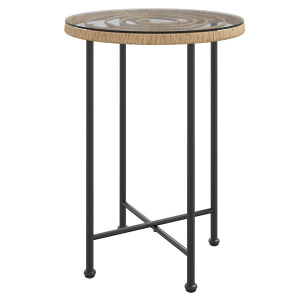 Stół jadalniany, Ø55 cm, szkło hartowane i stal 630531