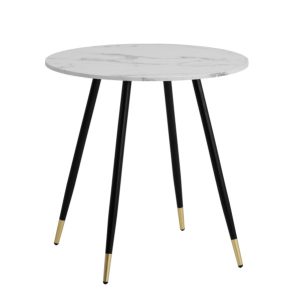 Stół Jadalniany 75 cm Wzór Marmuru Stół Kuchenny Metalowe Nogami Okrągły 710714 Stół Jadalniany 75 cm Wzór Marmuru Stół Kuchenny Metalowe Nogami Okrągły 710714