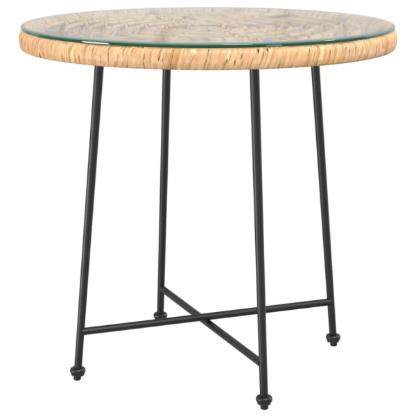 Stół jadalniany, Ø80 cm, szkło hartowane i stal 630589
