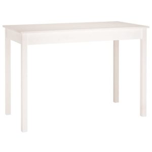 Stół jadalniany, biały, 110x55x75 cm, lite drewno sosnowe 383744 Stół jadalniany, biały, 110x55x75 cm, lite drewno sosnowe 383744