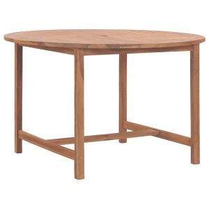 Stół jadalniany do ogrodu, Ø110×75, lite drewno tekowe 630620