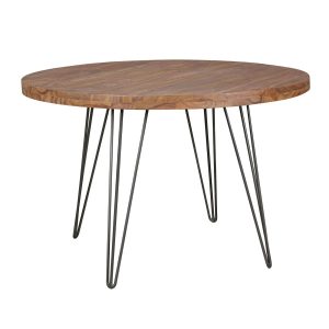 Stół Jadalniany Okrągły 120 cm Drewno Sheesham w Stylu Wiejskim Brązowy 710751 Stół Jadalniany Okrągły 120 cm Drewno Sheesham w Stylu Wiejskim Brązowy 710751