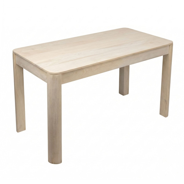 Stół jadalniany z litego drewna 120cm Stół do jadalni White Wash kuchenny 1078649