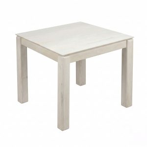 Stół jadalniany z litego drewna 80cm Stół do jadalni White Wash kuchenny 1078651 Stół jadalniany z litego drewna 80cm Stół do jadalni White Wash kuchenny 1078651
