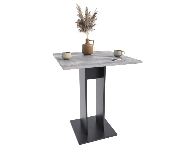 Stół Jula 70 x 70 beton/czarny 570599