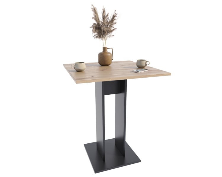 Stół Jula 70 x 70 dąb artisan/czarny 570596