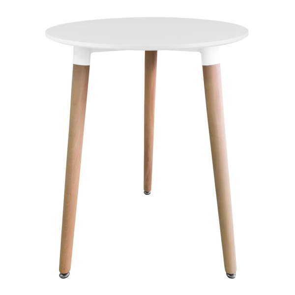 Stół KAMI Okrągły 60cm - biały / naturalne nogi 209338