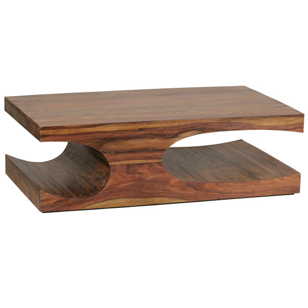 Stół Kawowy 118x70x38 cm Lite Drewno Prostokątny Rustykalny Salonu 710791