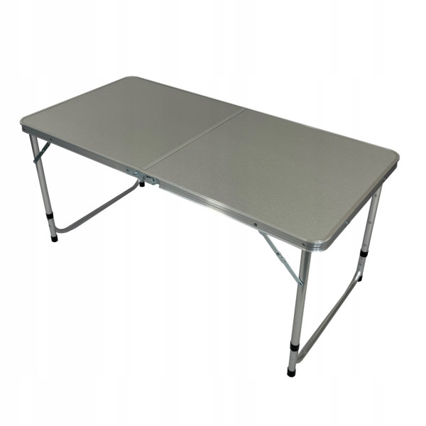 Stół kempingowy składany aluminiowy turystyczny SC1002 szary 922024