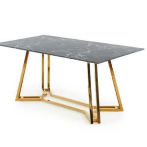 Stół KONAMI 160×90 czarny marmur/złoty 841019 Stół KONAMI 160×90 czarny marmur/złoty 841019