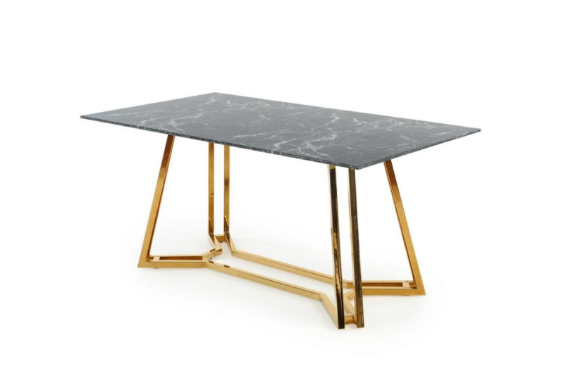 Stół KONAMI 160x90 czarny marmur/złoty 841019