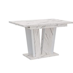 Stół kuchenny jadalniany rozkładany DOHA2 dekor biały marmur 120×80 cm 259456 Stół kuchenny jadalniany rozkładany DOHA2 dekor biały marmur 120×80 cm 259456
