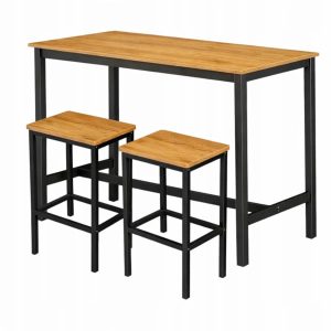 Stół kuchenny z hokerami barowy komplet olcha zestaw BEGRYF 120x60x90 944243 Stół kuchenny z hokerami barowy komplet olcha zestaw BEGRYF 120x60x90 944243