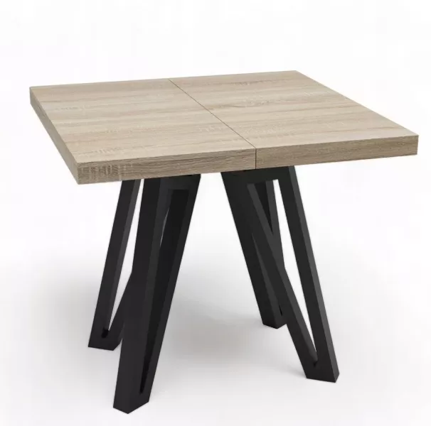Stół kwadrat METAL SONOMA rozsuwany 90x90-190 cm 566051