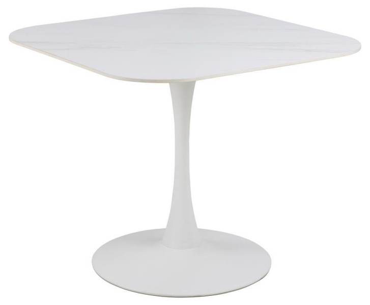 STÓŁ KWADRATOWY Malta biały CERAMICZNY BLAT metal 293919