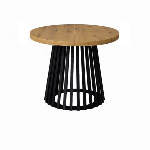 Stół Lamele rozsuwany okrągły 80/130cm blat 3,6cm Metal 1020052 Stół Lamele rozsuwany okrągły 80/130cm blat 3,6cm Metal 1020052