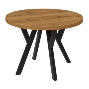 Stół ława okrągły 120cm blat 3,6cm Metal Dąb Craft 1020404 Stół ława okrągły 120cm blat 3,6cm Metal Dąb Craft 1020404