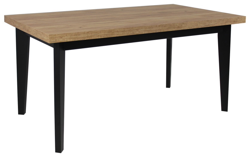Stół Loft czarny rozkładany Dąb Craft 90x170/250 542618