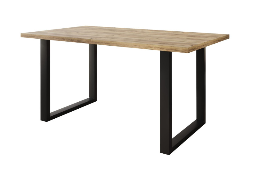 Stół loftowy SOFTI U nierozkładany 160x90, Dąb Craft, n. czarne 925007