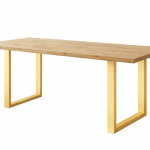 Stół loftowy SOFTI U rozkładany 140×90/180, Dąb Artisan, n. złote 925021 Stół loftowy SOFTI U rozkładany 140×90/180, Dąb Artisan, n. złote 925021
