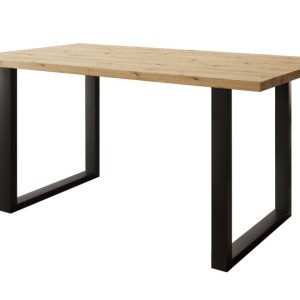 Stół loftowy SOFTI U rozkładany 160×90/200, Dąb Artisan, n. czarne 925020 Stół loftowy SOFTI U rozkładany 160×90/200, Dąb Artisan, n. czarne 925020